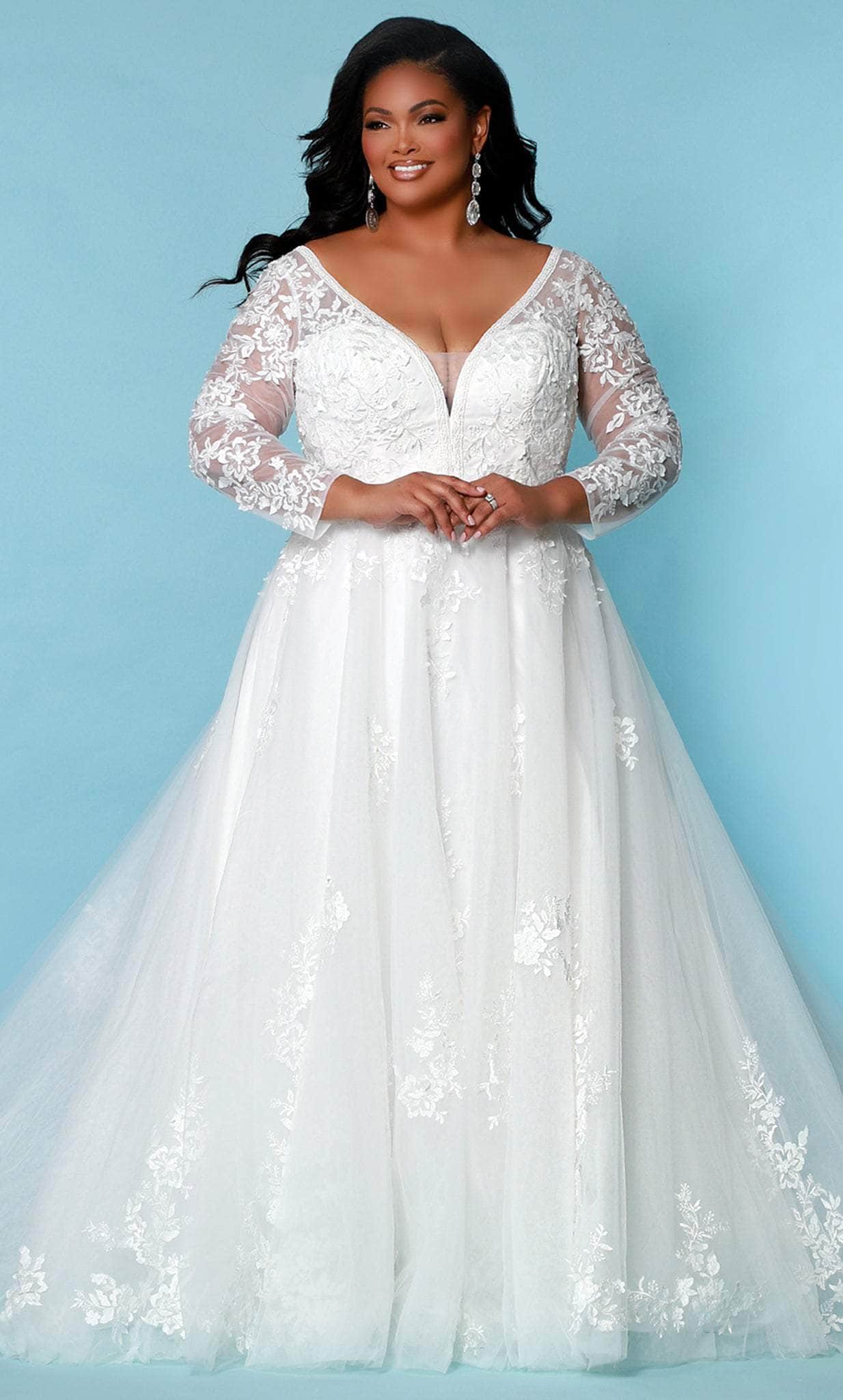 Sydney's Closet Bridal SC5275 - Long Sleeve A-line Tulle Gown
