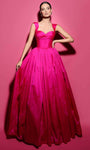 A-line Corset Natural Waistline Floor Length Taffeta Hidden Back Zipper Sweetheart Evening Dress