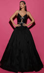 Tall V-neck Dropped Waistline Sheer Back Zipper Cutout Illusion Spaghetti Strap Dress with a Court Train With a Bow(s)