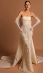 Strapless Fitted Ruched Beaded Sheath Straight Neck Empire Natural Waistline Sheath Dress/Prom Dress With a Bow(s)