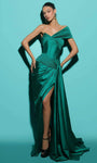 Corset Natural Waistline Sheath Taffeta Asymmetric Slit Pleated One Shoulder Sheath Dress