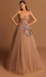 A-line Tulle Floor Length Ruched Open-Back Peplum Sequined Pleated Back Zipper Glittering Natural Waistline Sleeveless Spaghetti Strap Sweetheart Fall Evening Dress