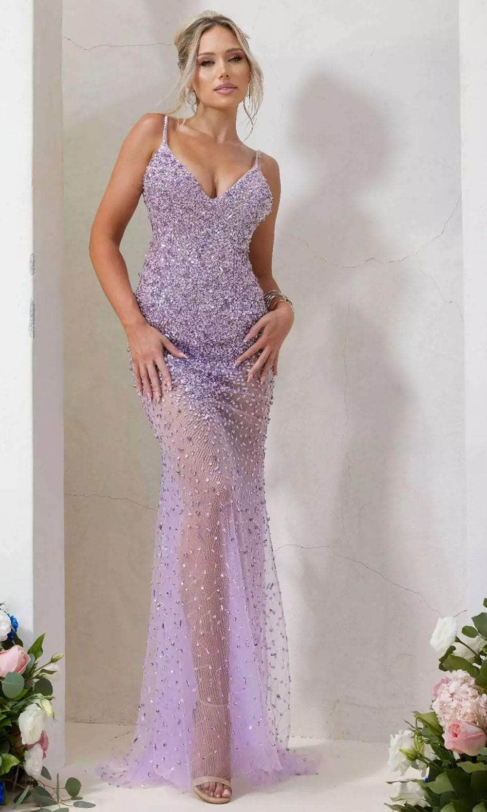 Terani Couture 241P2071 - Rhinestone Illusion Prom Dress
