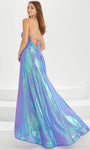 A-line Sequined Back Zipper Fitted Mermaid Scoop Neck Natural Waistline Sleeveless Spaghetti Strap Prom Dress