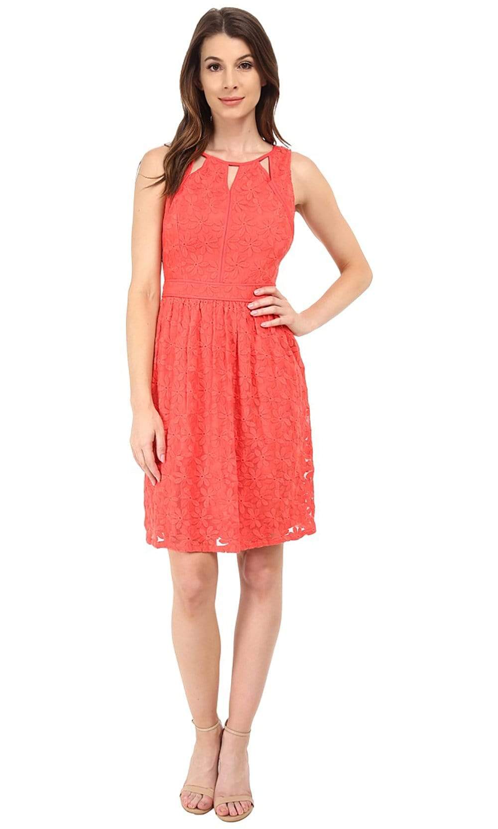 Adrianna Papell-Special Occasion Dress-COLOR-Coral