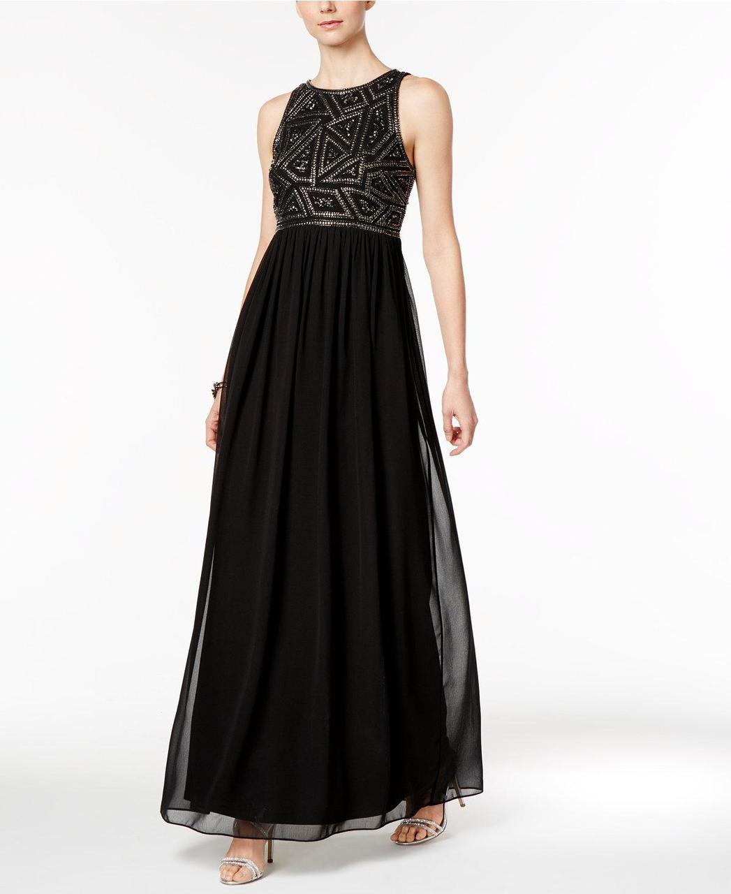 Adrianna Papell - 191910790 Embellished Jewel Ruched Gown