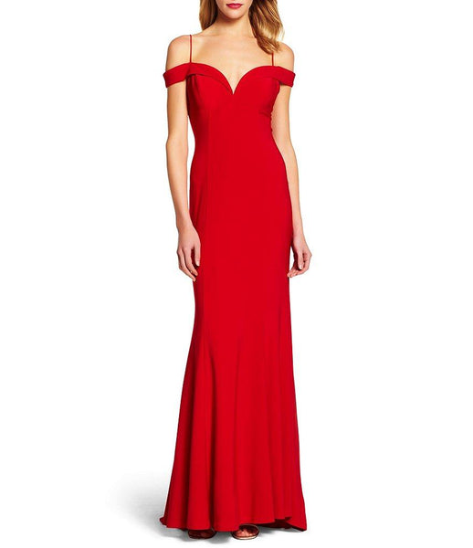 Jersey Off the Shoulder Spaghetti Strap Sheath Floor Length Short Back Zipper Fitted Pleated Empire Natural Waistline Sheath Dress/Evening Dress