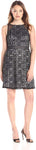 A-line Jeweled Neck Mesh Sheer Back Zipper Floral Print Flutter Sleeves Sleeveless Natural Waistline Short Dress