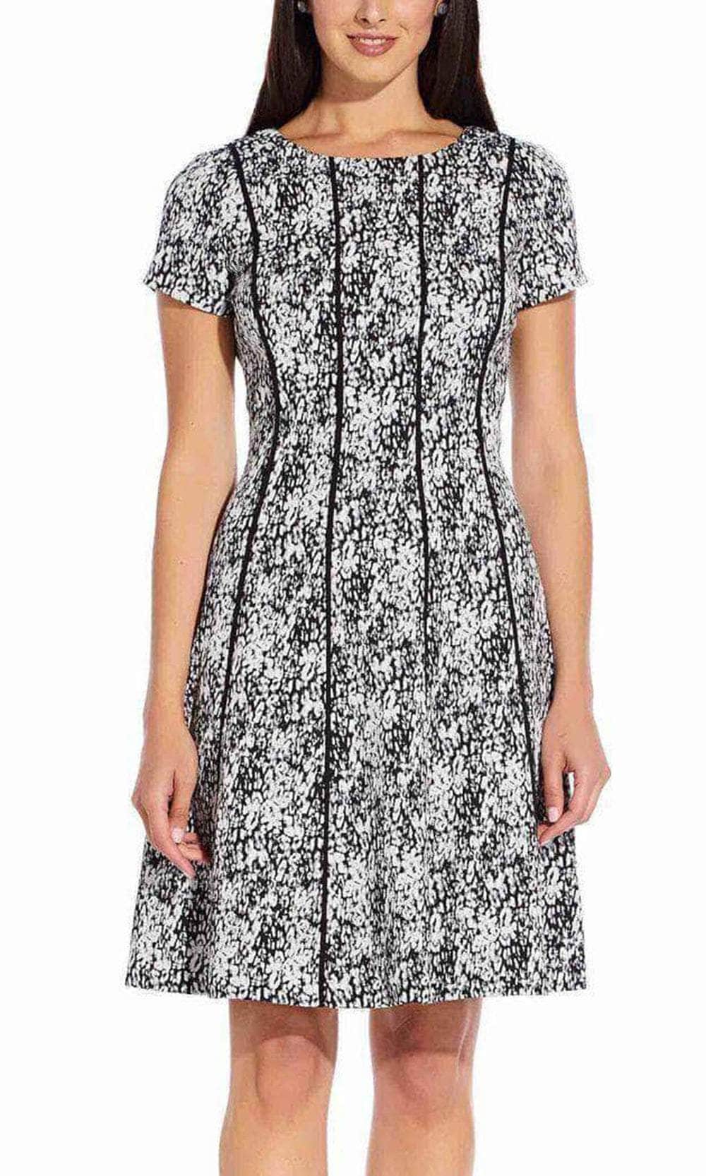 Adrianna Papell AP1D103579 - Scoop Jacquard Cocktail Dress