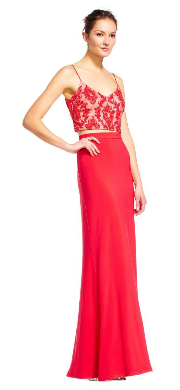  Adrianna Papell-Special Occasion Dress-COLOR-Hot Tomato