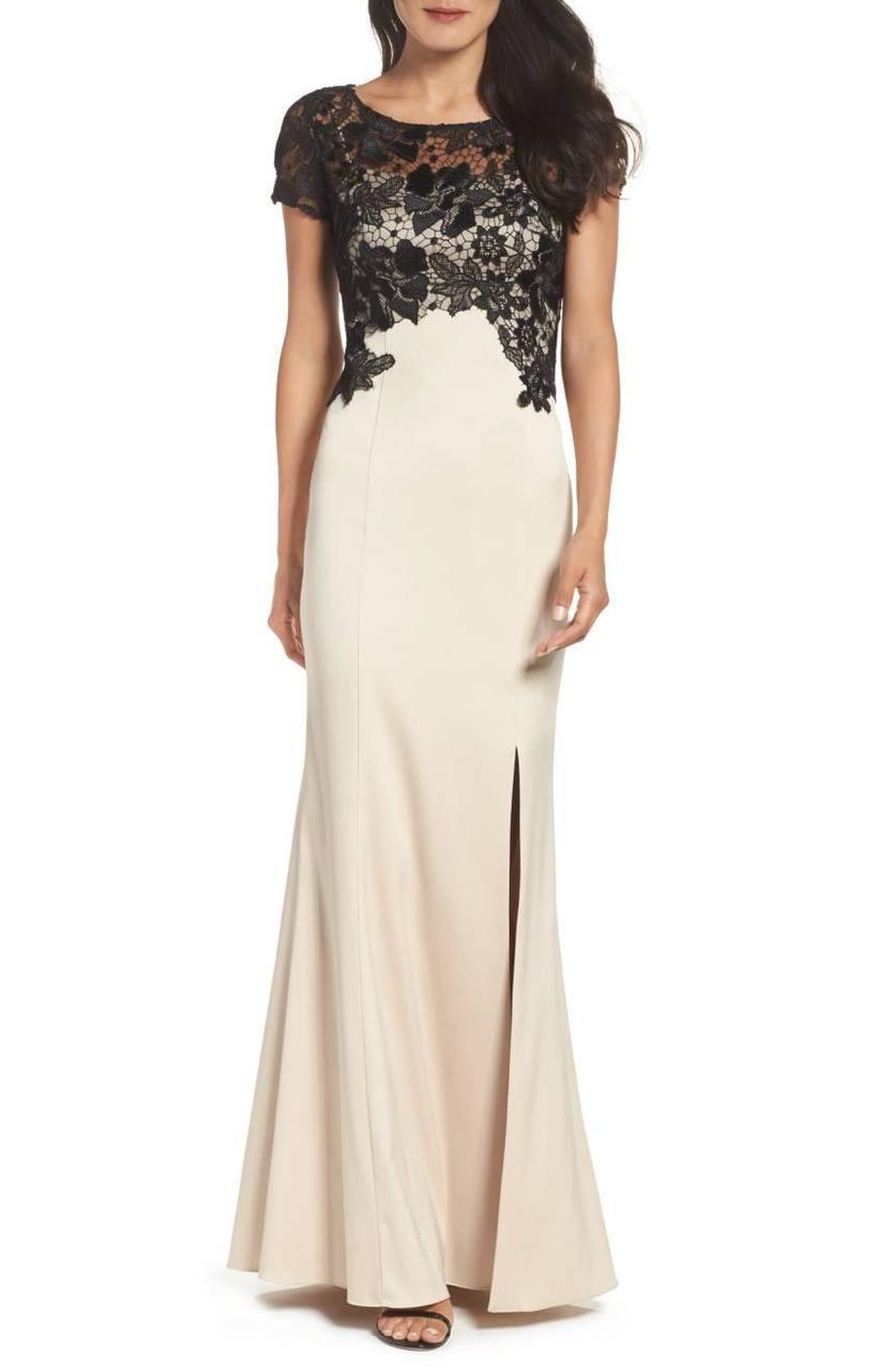  Adrianna Papell-Special Occasion Dress-COLOR-Champagne Black