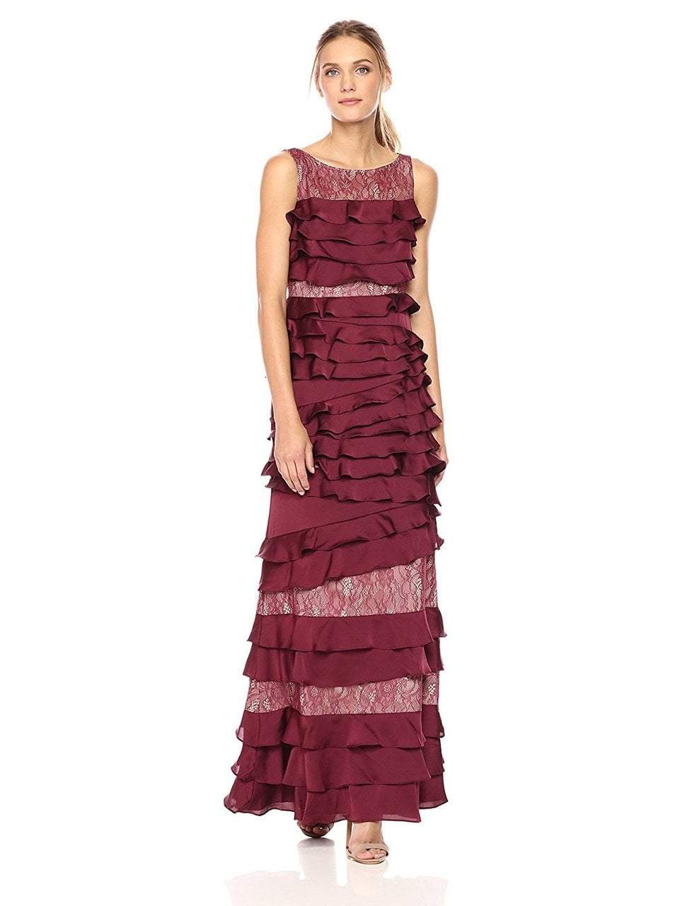 Adrianna Papell-Special Occasion Dress-COLOR-Black Cherry