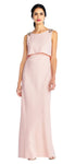 Natural Waistline Sleeveless Bateau Neck V Back Back Zipper Slit Floor Length Sheath Sheath Dress/Evening Dress