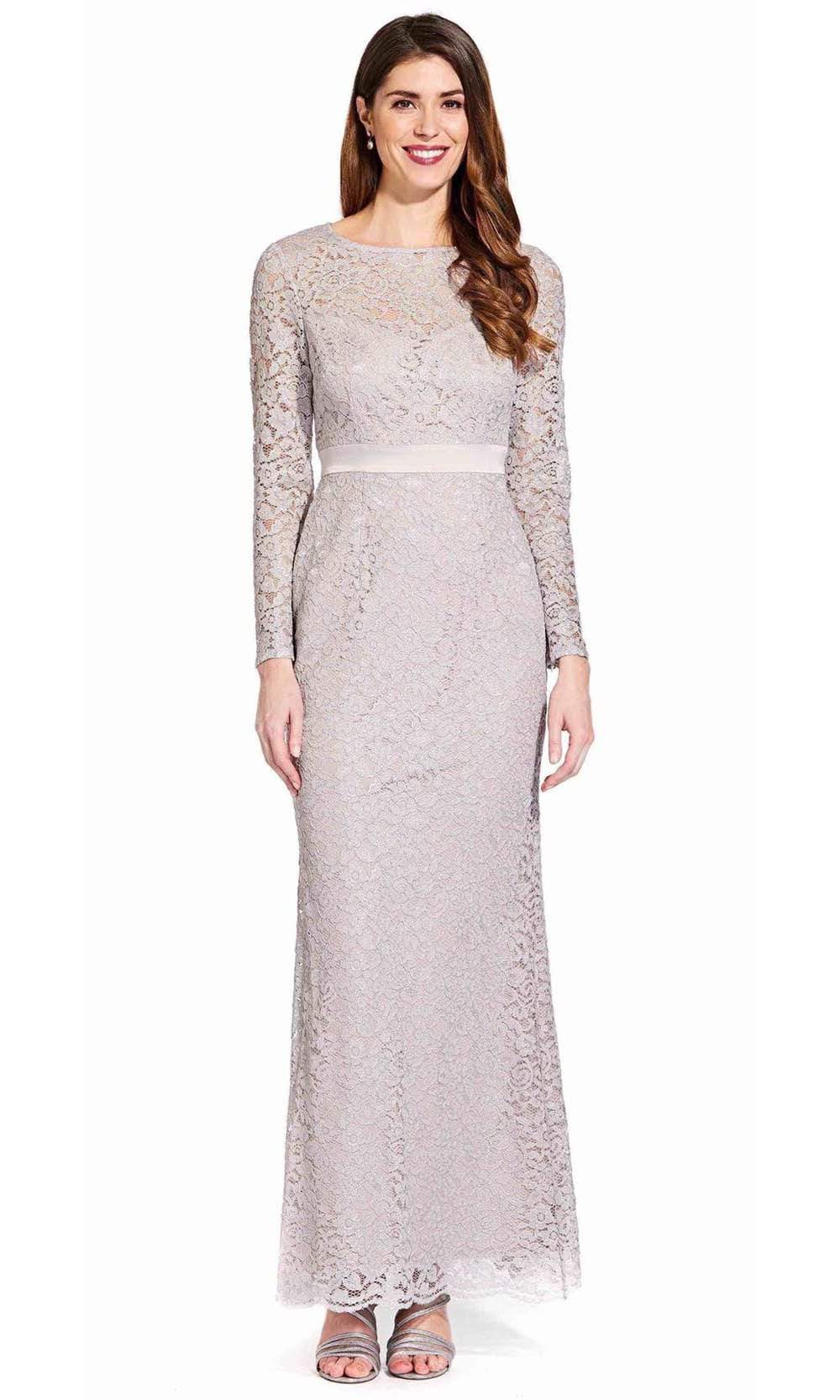 Adrianna Papell - AP1E205128 Lace Long Sleeve Fitted Dress
