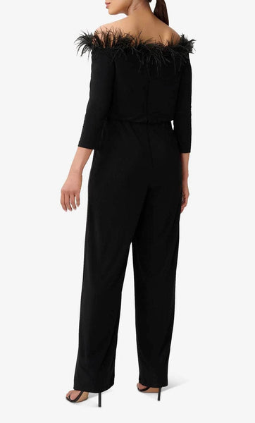 Natural Waistline Long Sleeves Off the Shoulder Back Zipper Jumpsuit