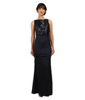 Bateau Neck Sequined Back Zipper Natural Waistline Sleeveless Sheath Sheath Dress/Evening Dress