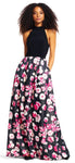 Halter Floral Print Long Dress Ap1e200109