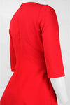 Petite A-line Jeweled Neck 3/4 Sleeves Sheath Natural Waistline Hidden Back Zipper Short Sheath Dress