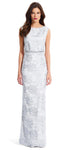 Sophisticated Natural Waistline Cutout Slit Mesh Sequined Bateau Neck Cap Sleeves Sheath Sheath Dress/Evening Dress