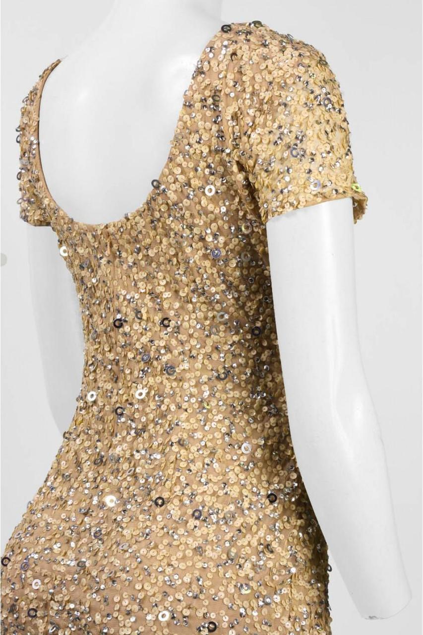 Adrianna Papell - Sequined Mesh Dress 41900220