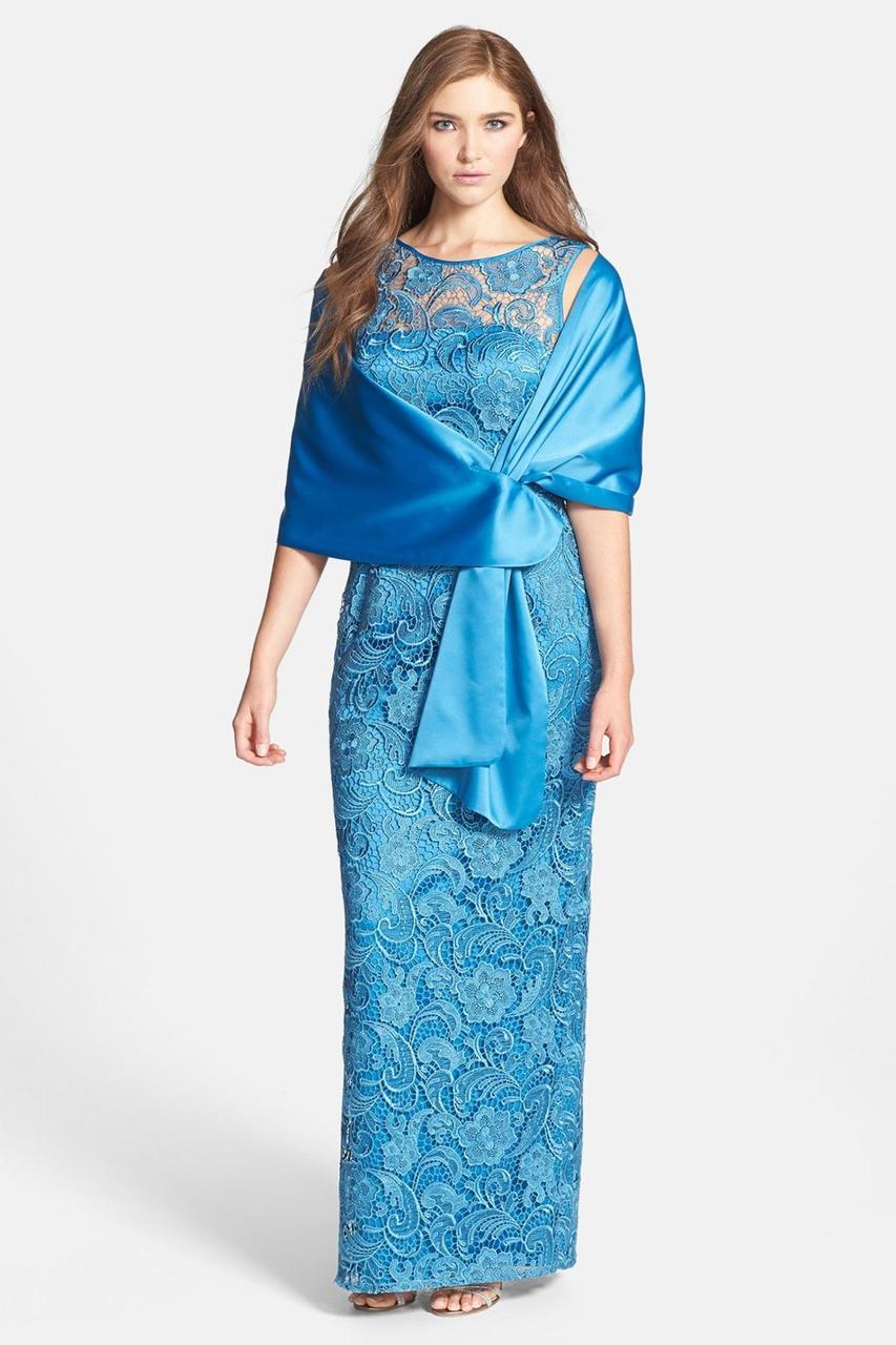 Adrianna Papell - Sleeveless Lace Long Dress 81890040
