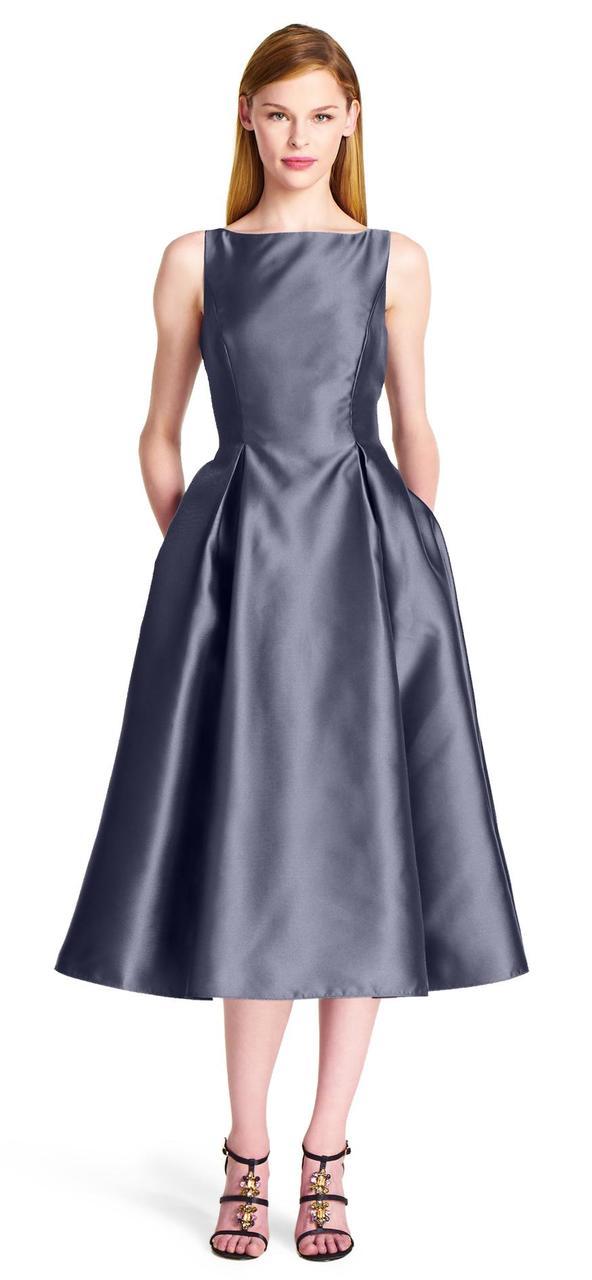 Adrianna Papell - Sleeveless V-Back Tea Length Dress 41899070

