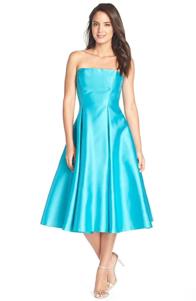 Adrianna Papell - Strapless Tea Length Dress 41912150
