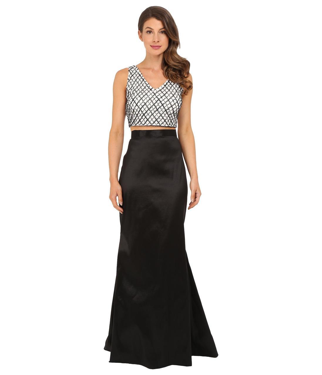  Adrianna Papell-Special Occasion Dress-COLOR-Ivory Black