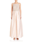 A-line Spaghetti Strap Mesh Pleated Bateau Neck Natural Waistline Evening Dress