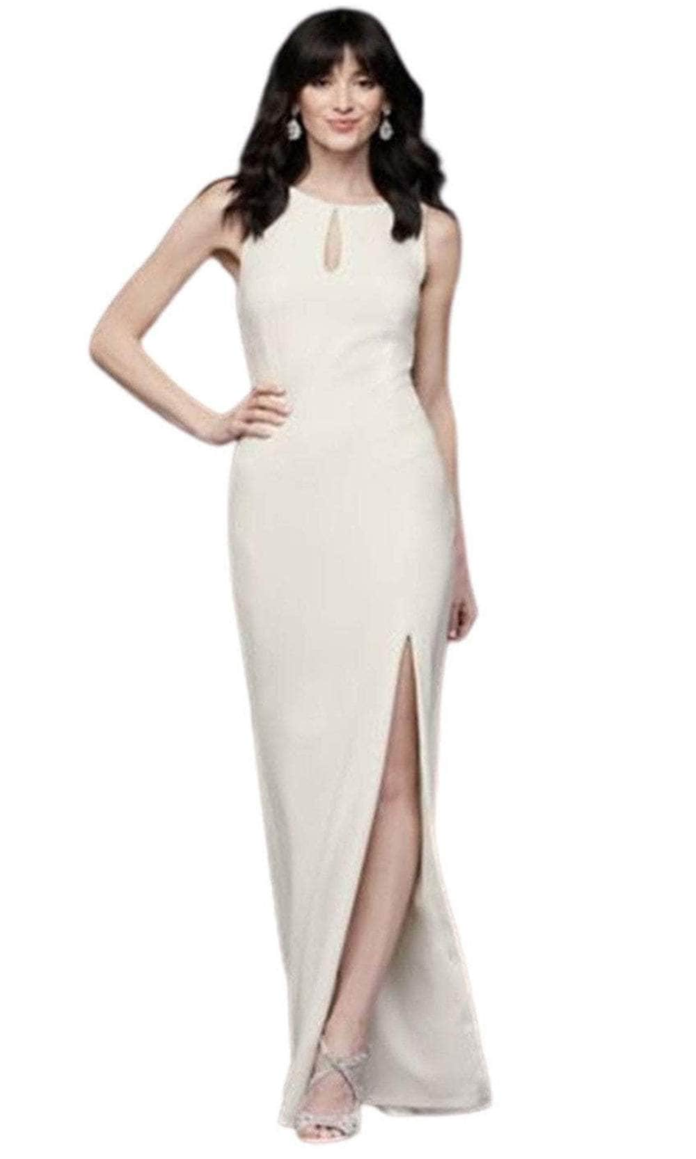 Aidan Mattox MD1E203806 - Sleeveless High Slit Sheath Dress
