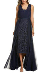 Sophisticated A-line V-neck Strapless Sleeveless Floor Length Tea Length Embroidered Mesh Natural Waistline Dress