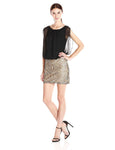 Bateau Neck Sheath Keyhole Glittering Sequined Mesh Natural Waistline Short Sheath Dress