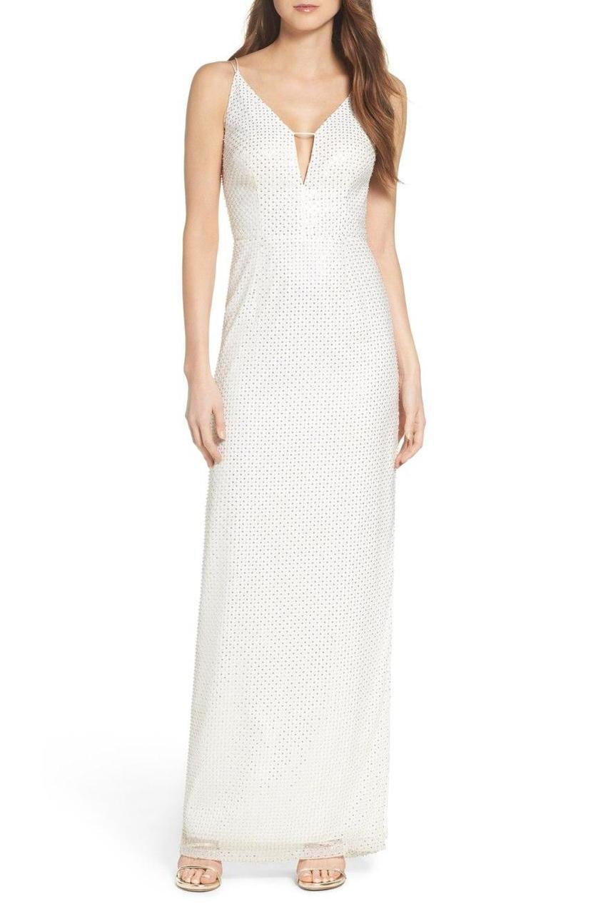  Aidan Mattox-Special Occasion Dress-COLOR-Ivory Silver