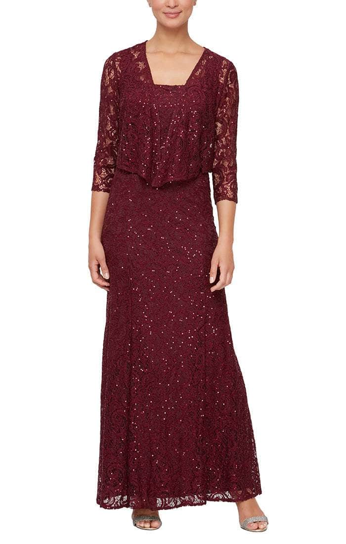 Alex Evenings - 1122012 Embroidered Lace A-line Dress
