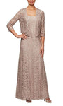 A-line Embroidered Back Zipper 2012 Floor Length Natural Waistline Lace Sleeveless Square Neck Dress
