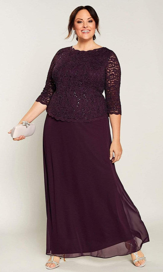 Alex Evenings Plus Size Sequined 3/4-Sleeve Midi Dress | Vancouver Mall