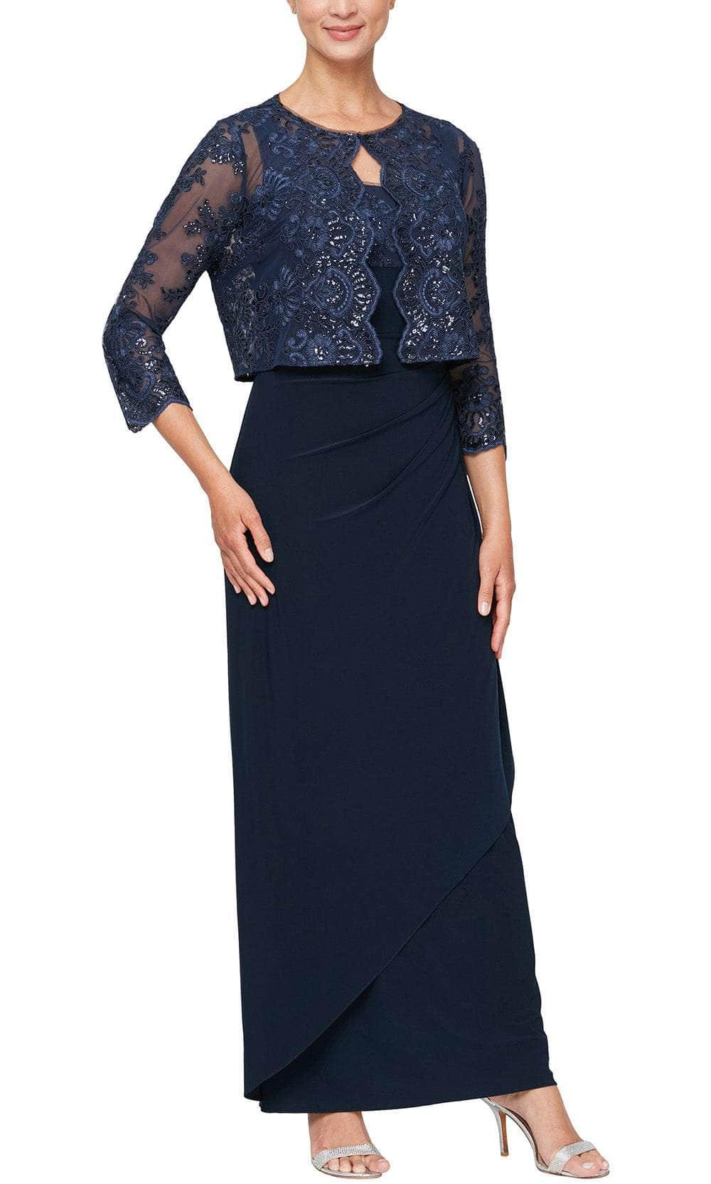 Alex Evenings 81171194 - Sheath Dress with Embroidered Bolero
