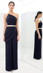 Sophisticated Strapless Crepe Asymmetric Wrap Belted Pleated Natural Waistline Jumpsuit