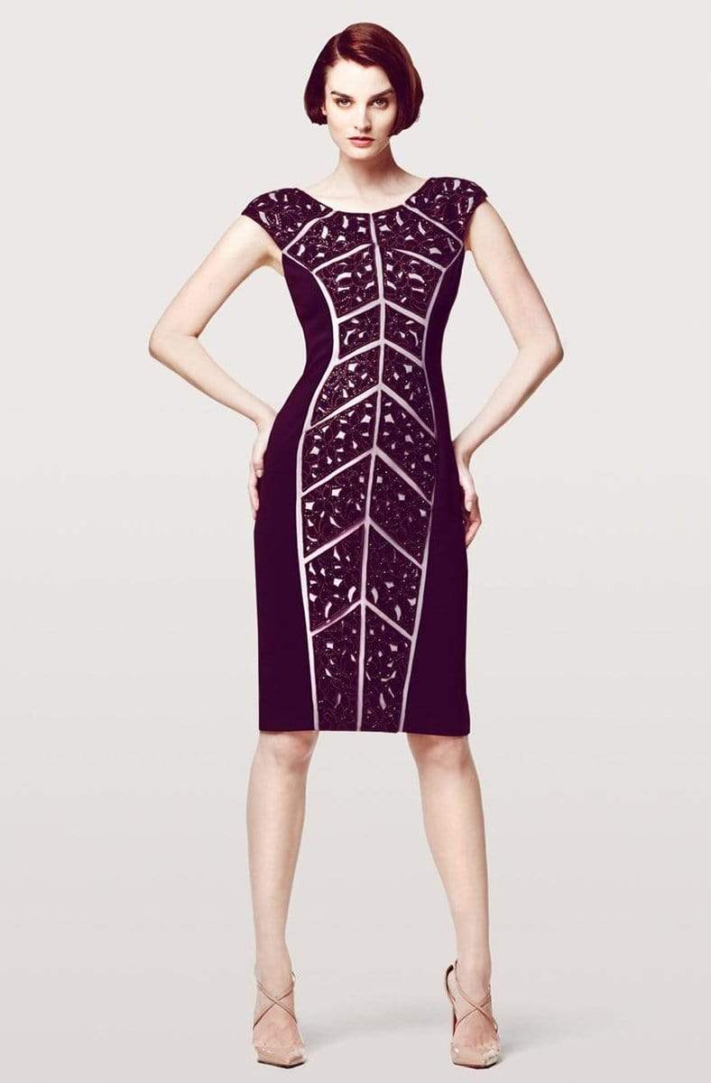 Alexander by Daymor - 157 Shining Sequined Cutout Bodycon Dress
