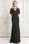 Sophisticated Strapless Sweetheart Sheath Floor Length Floral Print Fitted Sheer Applique Natural Waistline Sheath Dress