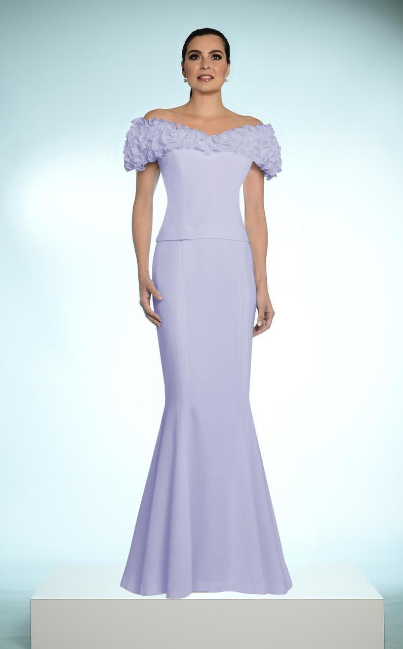 Alexander by Daymor - Ruffled Off Shoulder Mermaid Gown 702003
