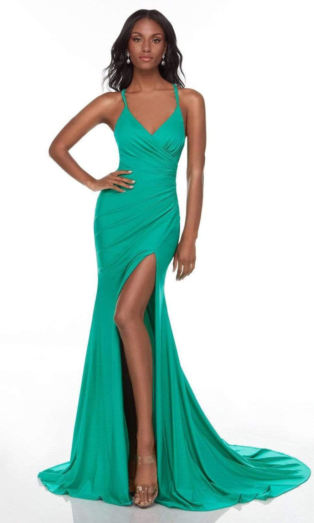 Home Alyce Paris Alyce Paris - 61156 Shirred High Slit Gown