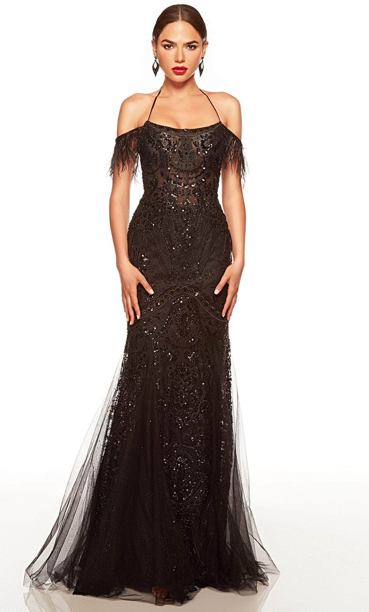 Alyce Paris 61416 - Beaded Lace Scoop Neck Prom Gown
