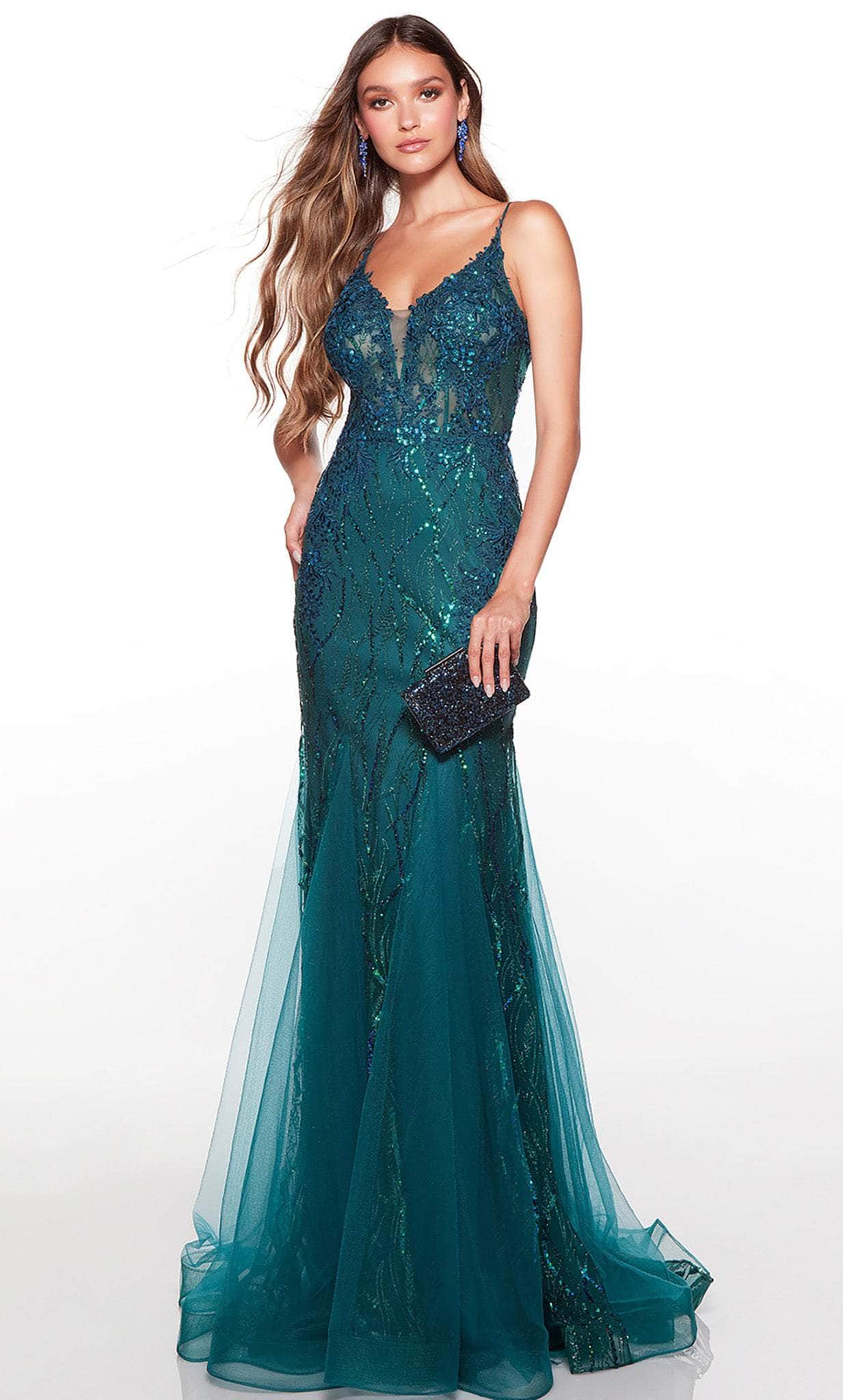 Alyce Paris 61419 - Embroidered Bodice Sleeveless Classic Prom Gown
