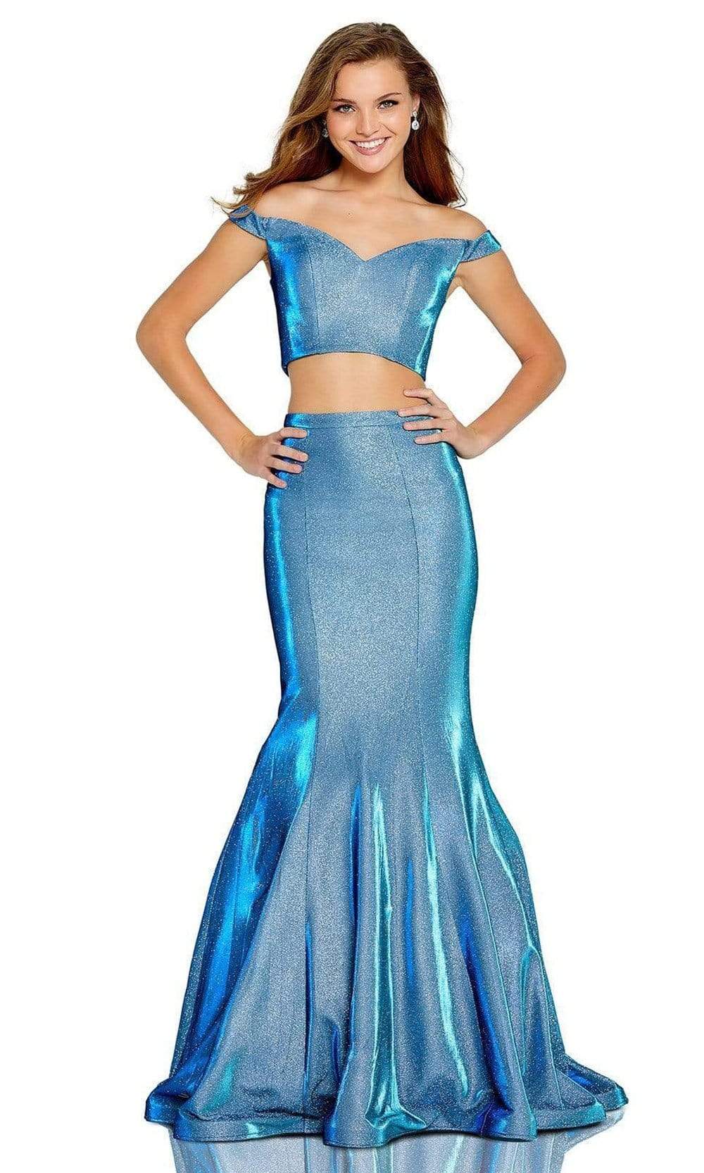 Amarra - 20412 Two Piece Glittered Mermaid Dress