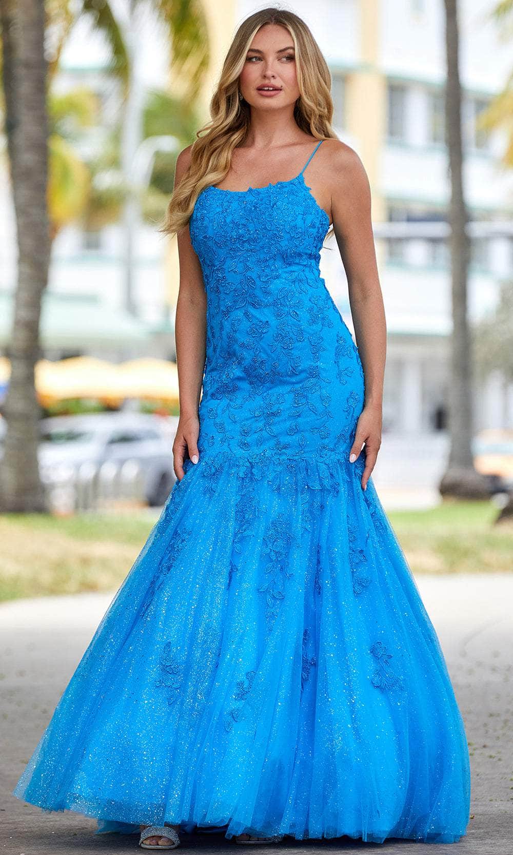 Amarra 88530 - Mermaid Tulle Prom Gown
