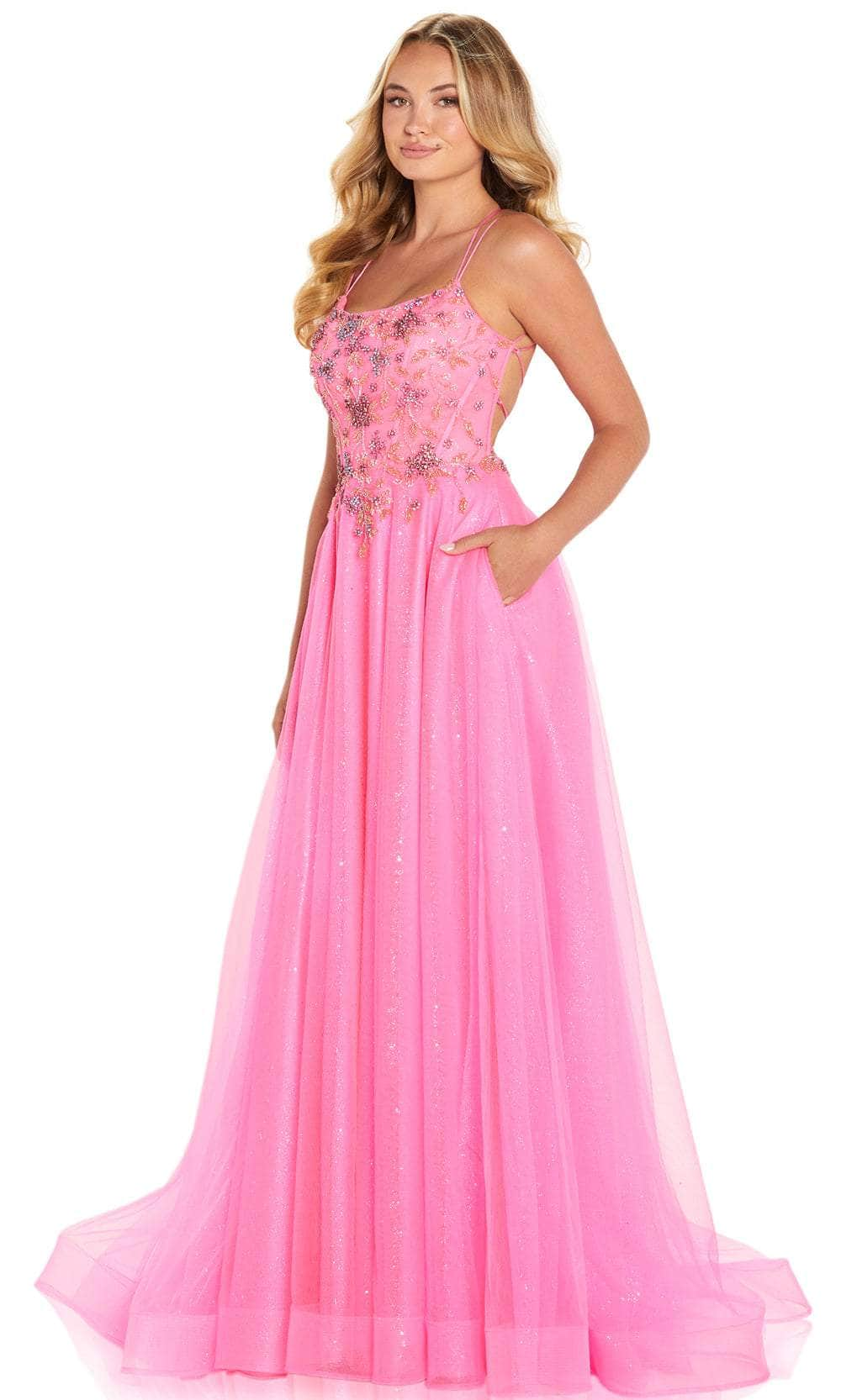 Amarra 88650 - Strappy Open-Back Classic Prom Gown
