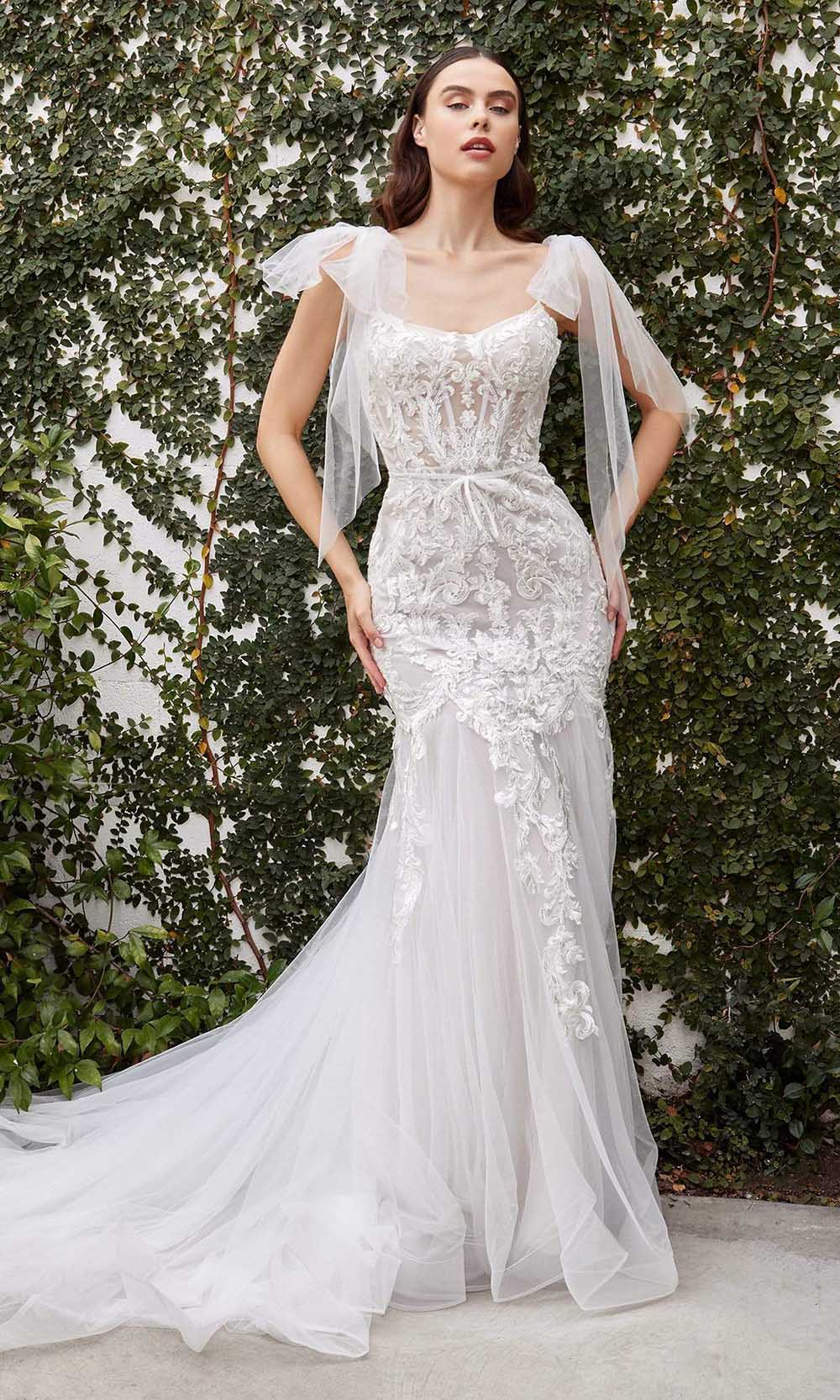 Andrea and Leo - A1086W Bow Draped Corset Bridal Gown
