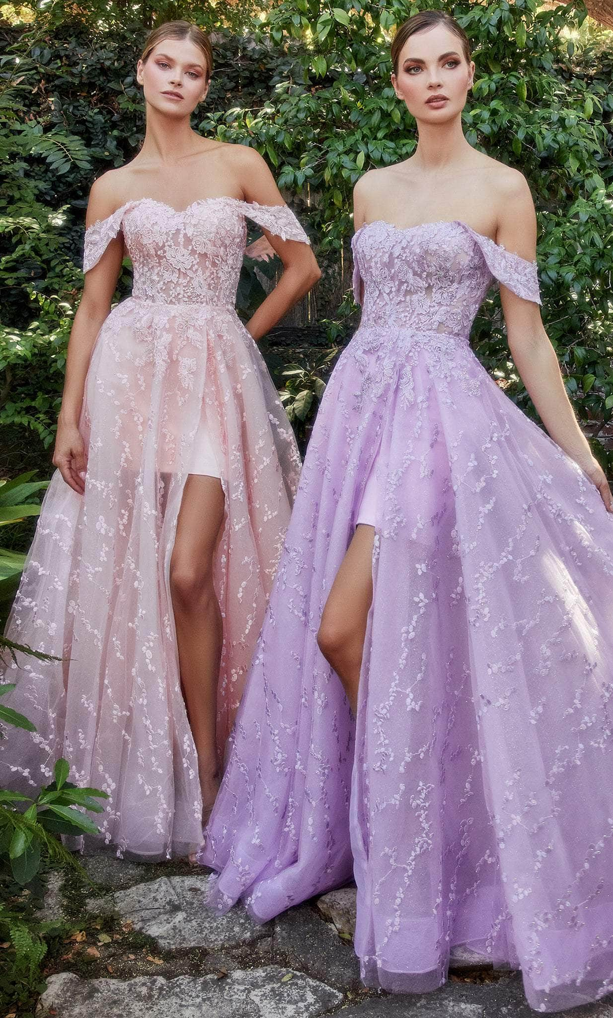 Andrea and Leo A1207 - Embroidered Off-Shoulder Prom Gown
