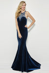 Jeweled Neck Sweetheart Natural Waistline Sleeveless Jeweled Back Zipper Illusion Mermaid Dress